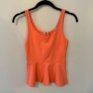 Express orange peplum top. XS